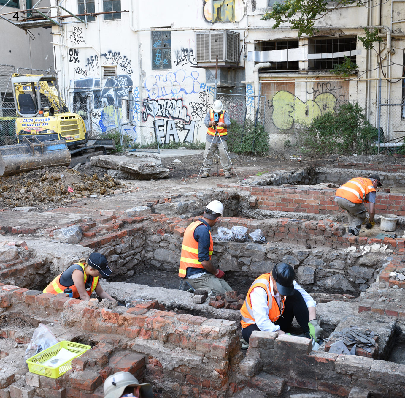 Jones Lane archaeological excavations, 2017.