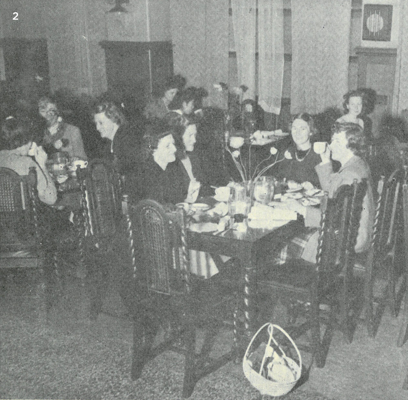 The dining room, Princess Mary Club, 1949.