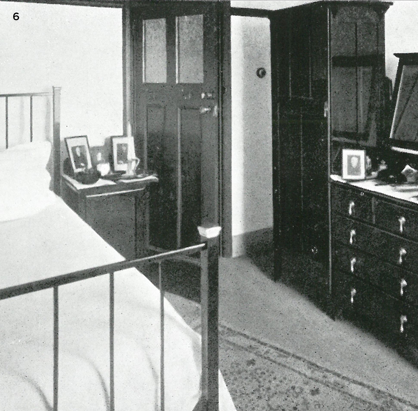 A simply furnished bedroom in the PMC, 1929.