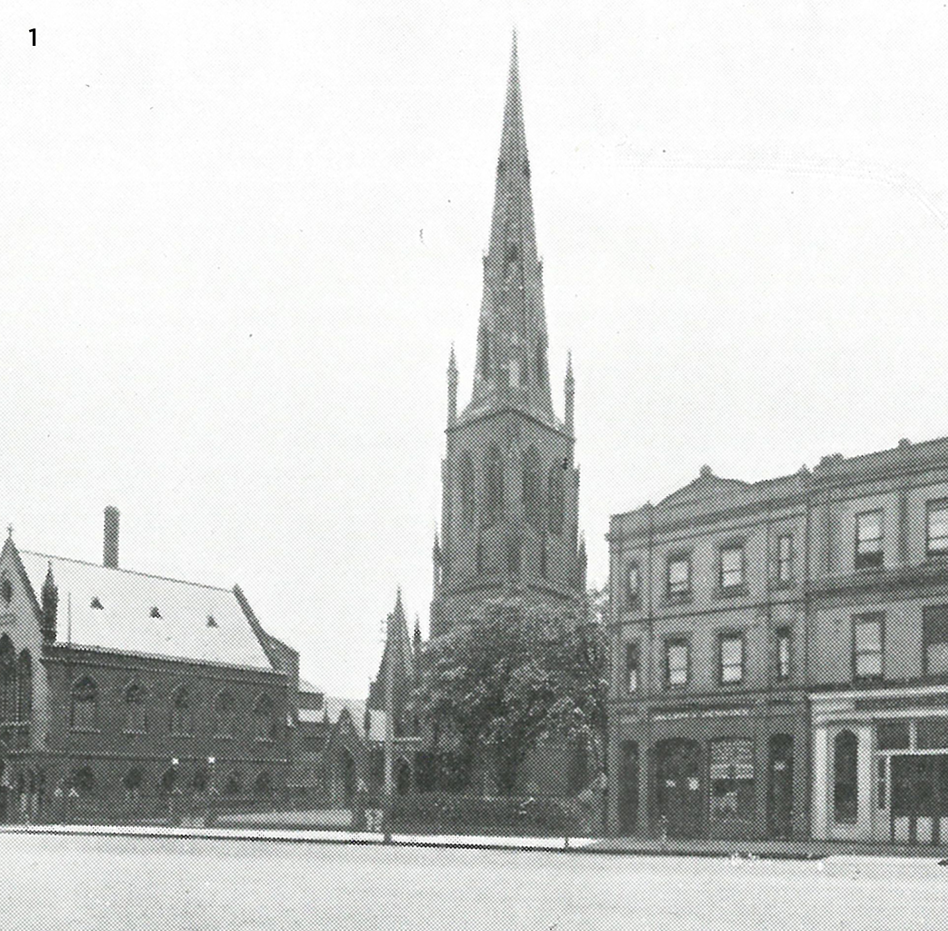 The Conference Hall (far left), 1922. 